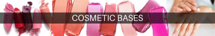 cosmetic base for lipsticks, lipgloss and creams